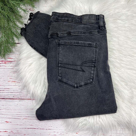 👖|•AMERICAN EAGLE•| Super Hi-Rise Jegging Crop Size 16 Short👖 - Picture 3 of 6